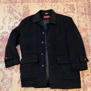 Men’s Vintage wool Jacket size small super thick and warm great condition black
